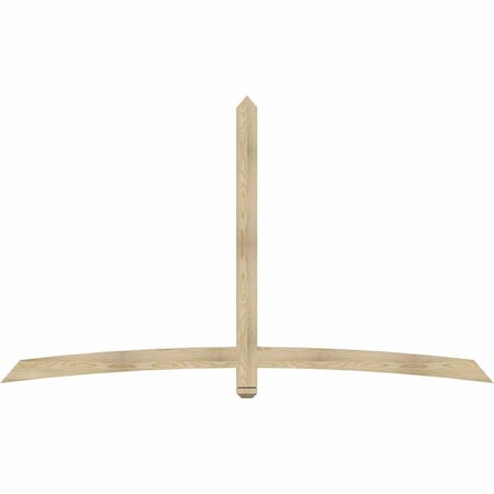 Ekena Millwork Bellingham Rough Sawn Timber Gable Bracket, Douglas Fir, 96"W x 56"H x 2"D x 4"F, 14/12 Pitch GBW096X56X0204BEL00RDF